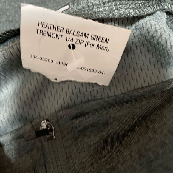 Eddie Bauer Heather Balsam Green 1/4 Zip Activewear Pullover Men's Sz L NWT - Picture 5 of 6